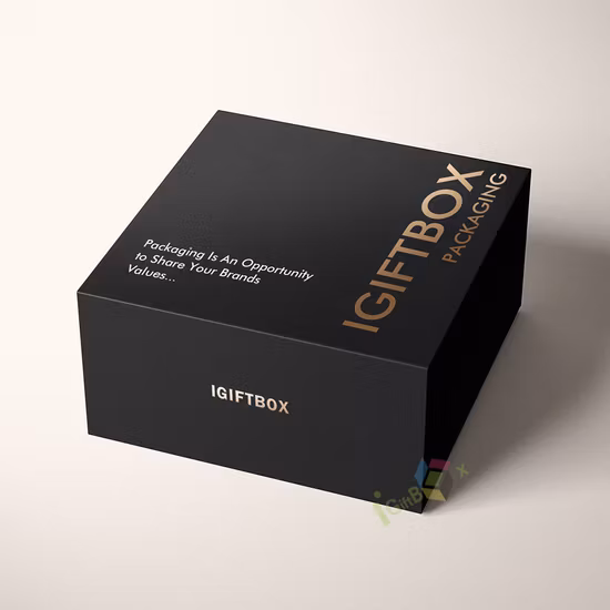 Изготовленный на заказ Китай Оптовая Роскошная Черная Печатная Индивидуальная Жесткая Складная Складная Картонная Упаковка Бумажная Упаковка Подарочная Коробка с Магнитной